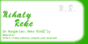 mihaly reke business card